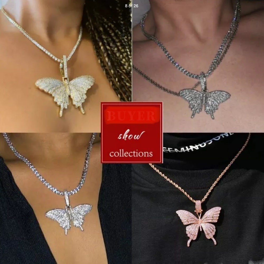 New Fashion Butterfly  Rhinestone Chain  Choker
